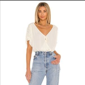 NWT Free People Cleo Bodysuit Ivory sz M